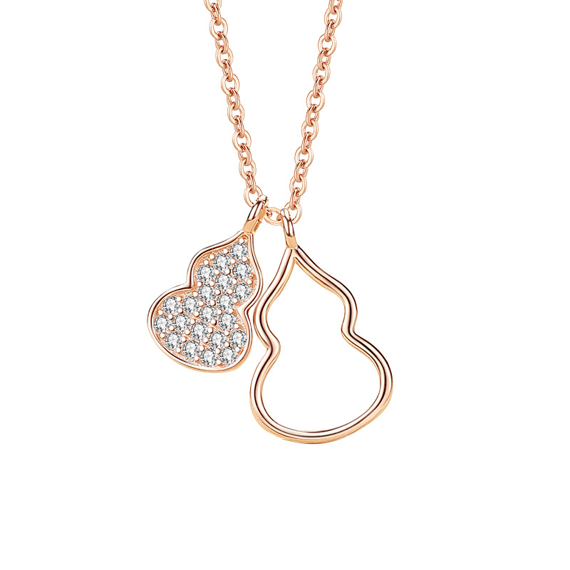 Cuerpo completo 925 plata esterlina calabaza simple nicho diseño femenino ins clavícula cadena fresca Internet celebridad temperamento joyería