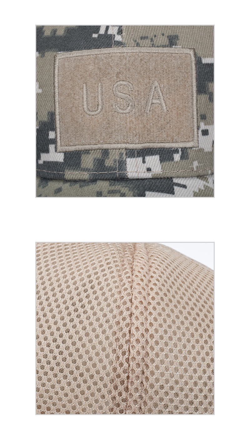 New Hat, American Flag Camouflage Sticker, Embroidered Baseball Cap, Net Cap, Men's Cap, Duck Tongue Cap, Cross-border B688_voghion.com