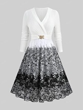 J 62231 Printed Pleated Vacation Dress ӡ��ѹ�޶ȼ�����ȹ