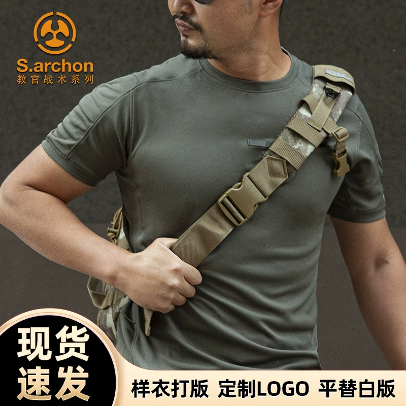 Мужская летняя тактическая футболка Angken Coolmax с круглым вырезом, легкая, дышащая, эластичная, облегающая спортивная рубашка с короткими рукавами