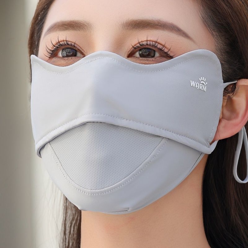 女性用アイスシルク日焼け止めマスク、紫外線防止、洗える、薄型、高見え、新しい目の保護、通気性のある夏用マスク|undefined