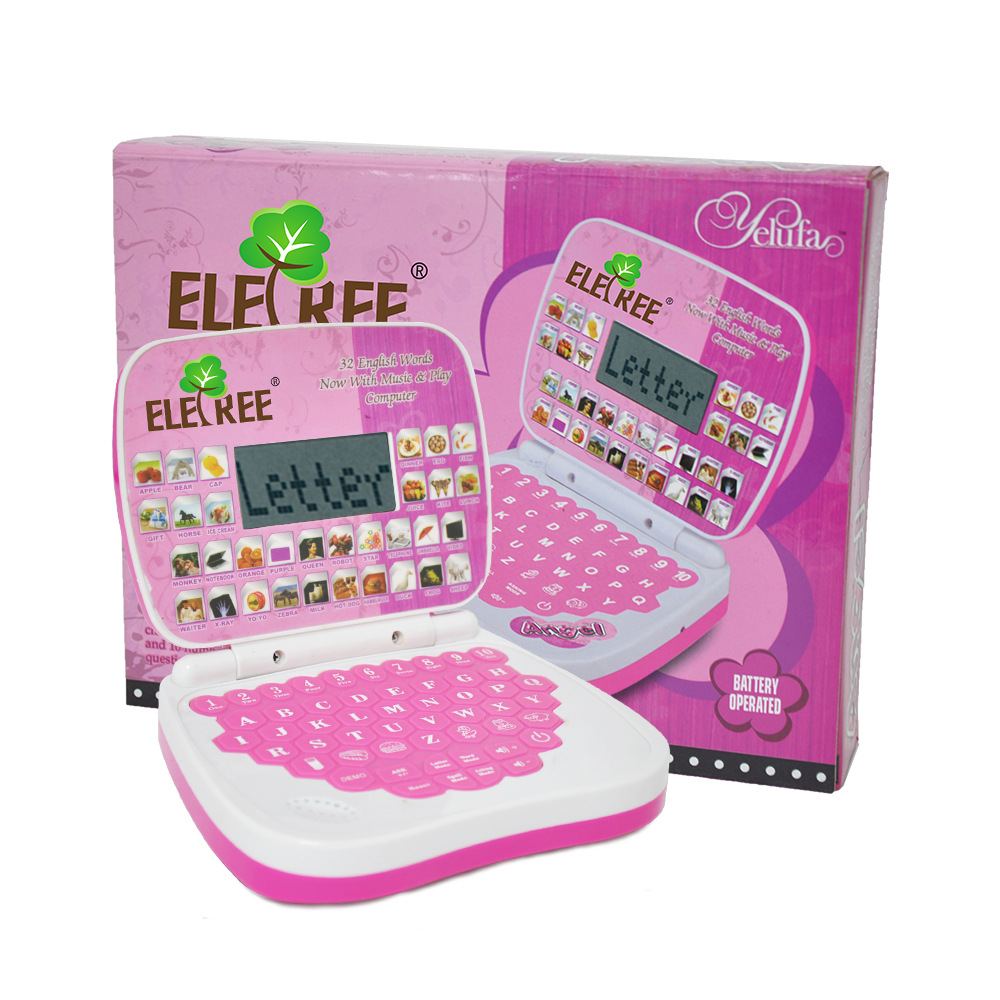 toys kids现货触摸发声粉色英文学习机 会说话的点读机toys玩具
