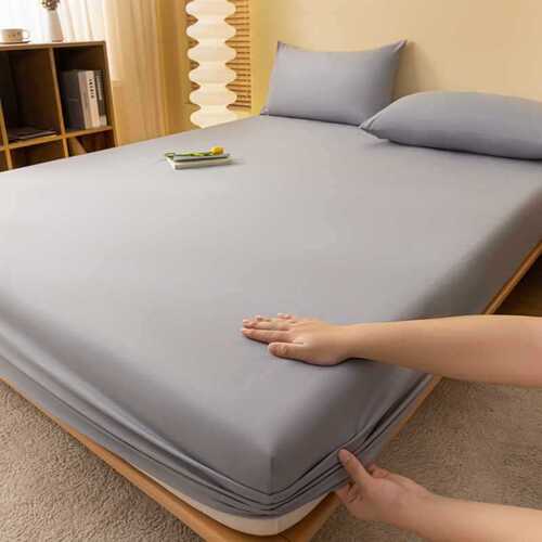Grid bedsheet single color elastic bedsheet all-season universal bed cover single person protector