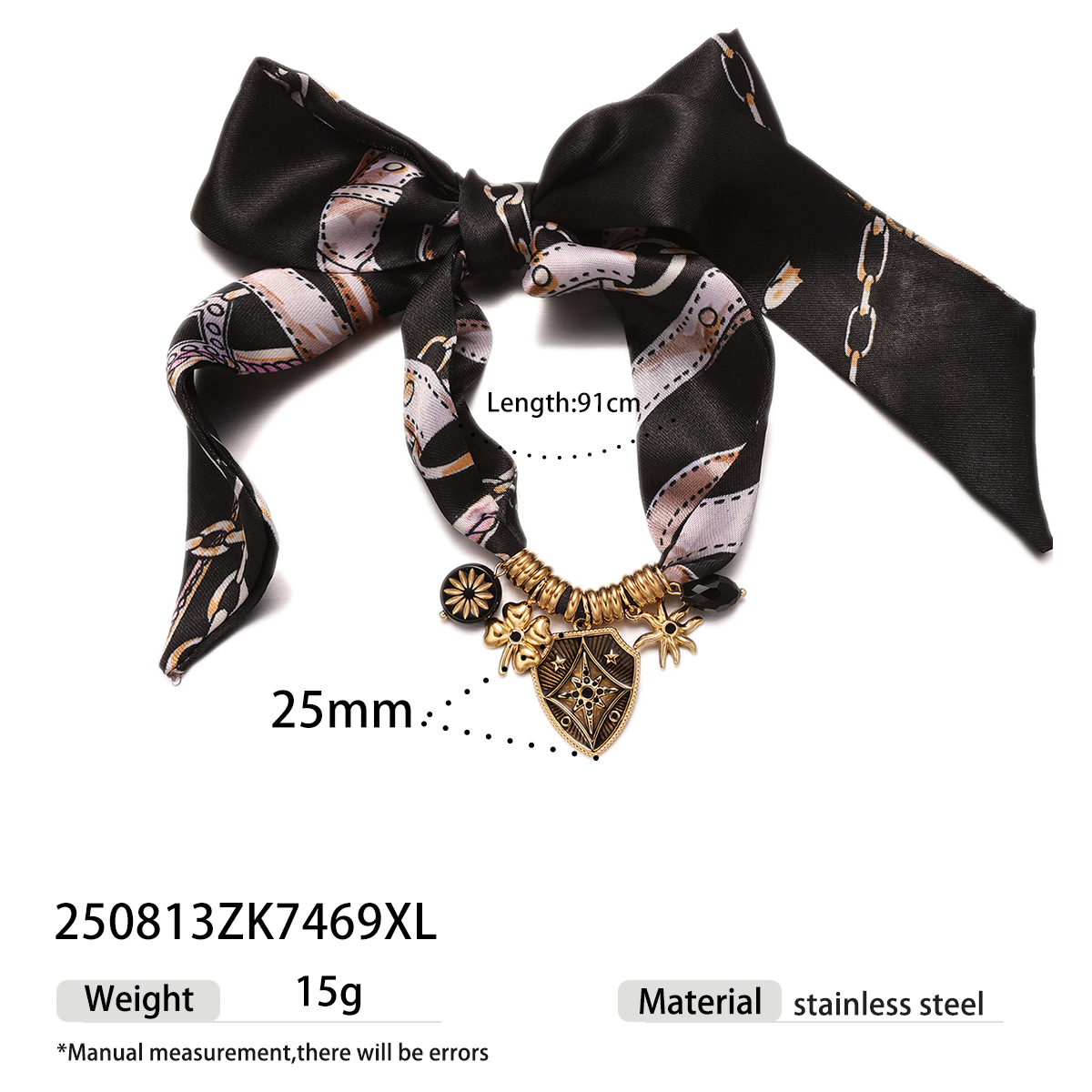 Collar de acero inoxidable de estilo europeo y americano, lujo ligero, diseño de alto nivel, collar de bufandas de flores, escudo, mujer no se desvanece