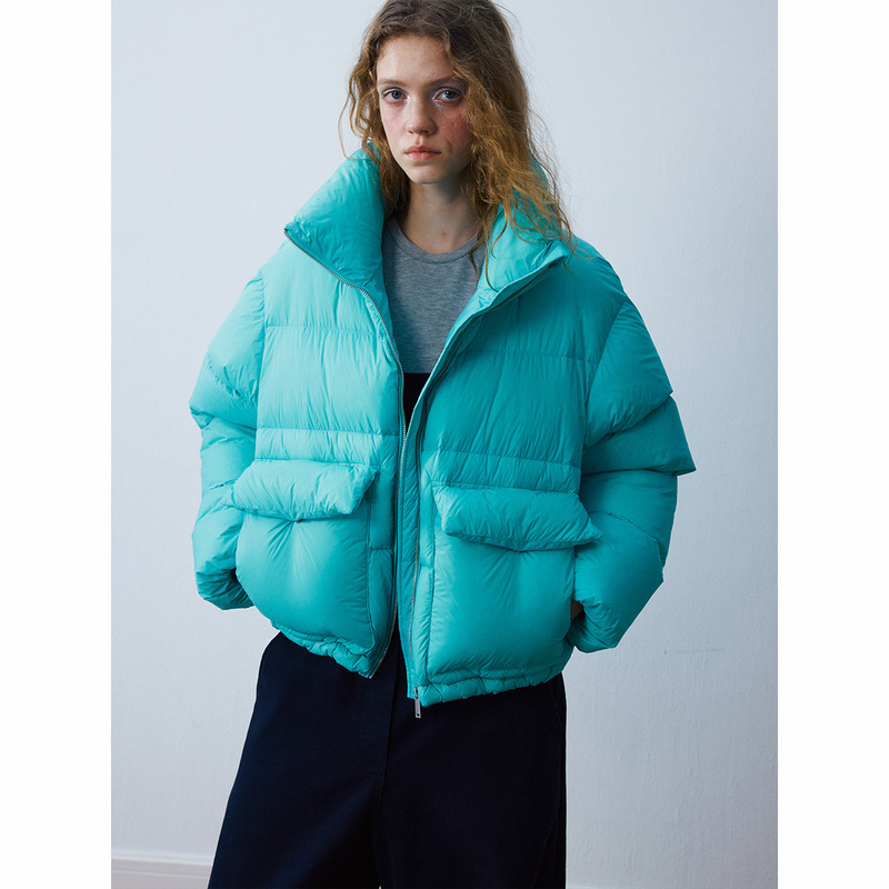 【Dai He】New Winter Casual Style Chimney Collar Rds Traceable 90 White Duck down Puffer Jacket for Women H9032 【Dai He】New Winter Casual Style Chimney Collar Rds Traceable 90 White Duck down Puffer Jacket for Women H9032