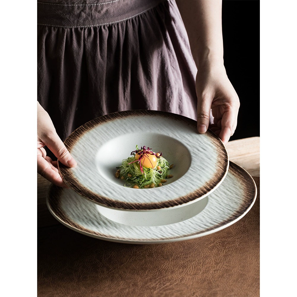 2023 новая соломенная шляпа Panxi обеденный тарелка креативная макароны овощной фруктовый салат тарелка Lingchhe