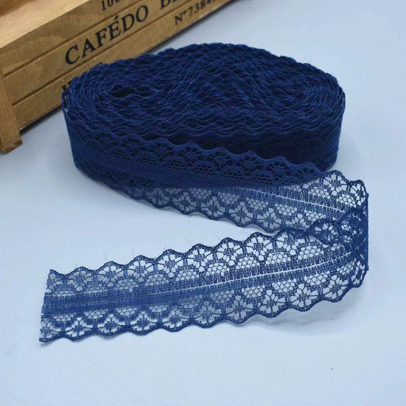 Lace Trim Model 1658-2, Polyester, 3 cm Width, 400 yd Roll, 30 Colors