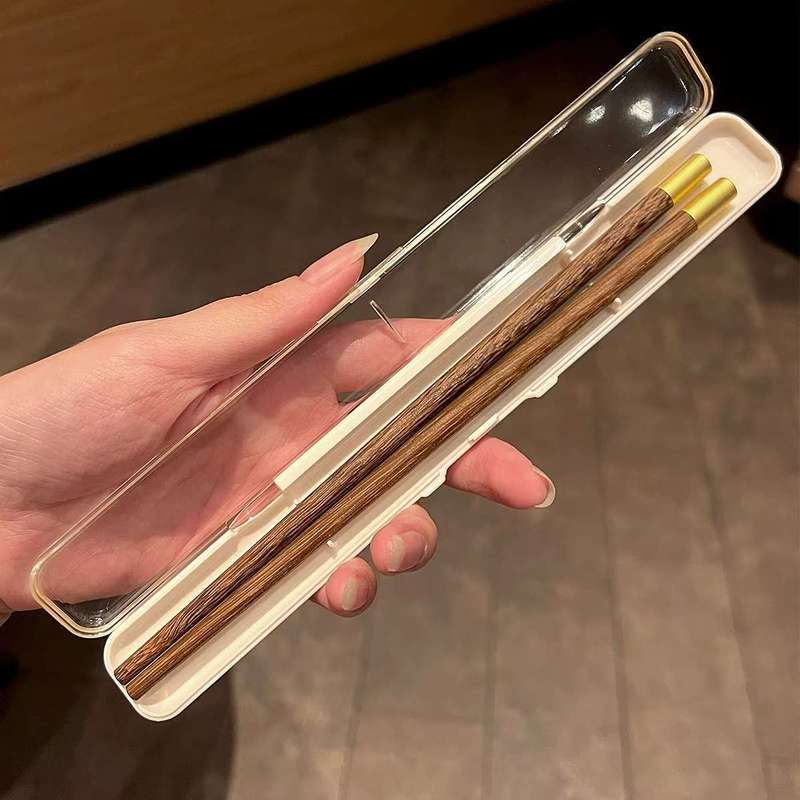便携式木筷户外外出一人一筷子盒单人儿童学生成人木筷收纳套装|undefined