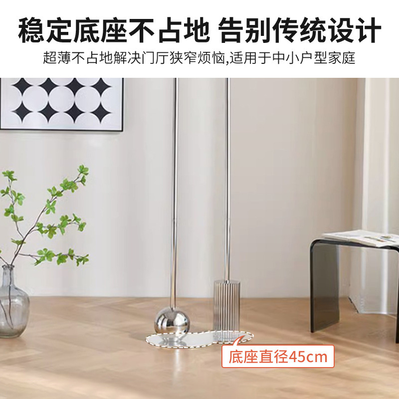 Perchero creativo de acero inoxidable, dormitorio de piso, lujo ligero, estante para bolsas de celebridades de Internet de un solo poste, sala de estar, percha de alta gama para el hogar