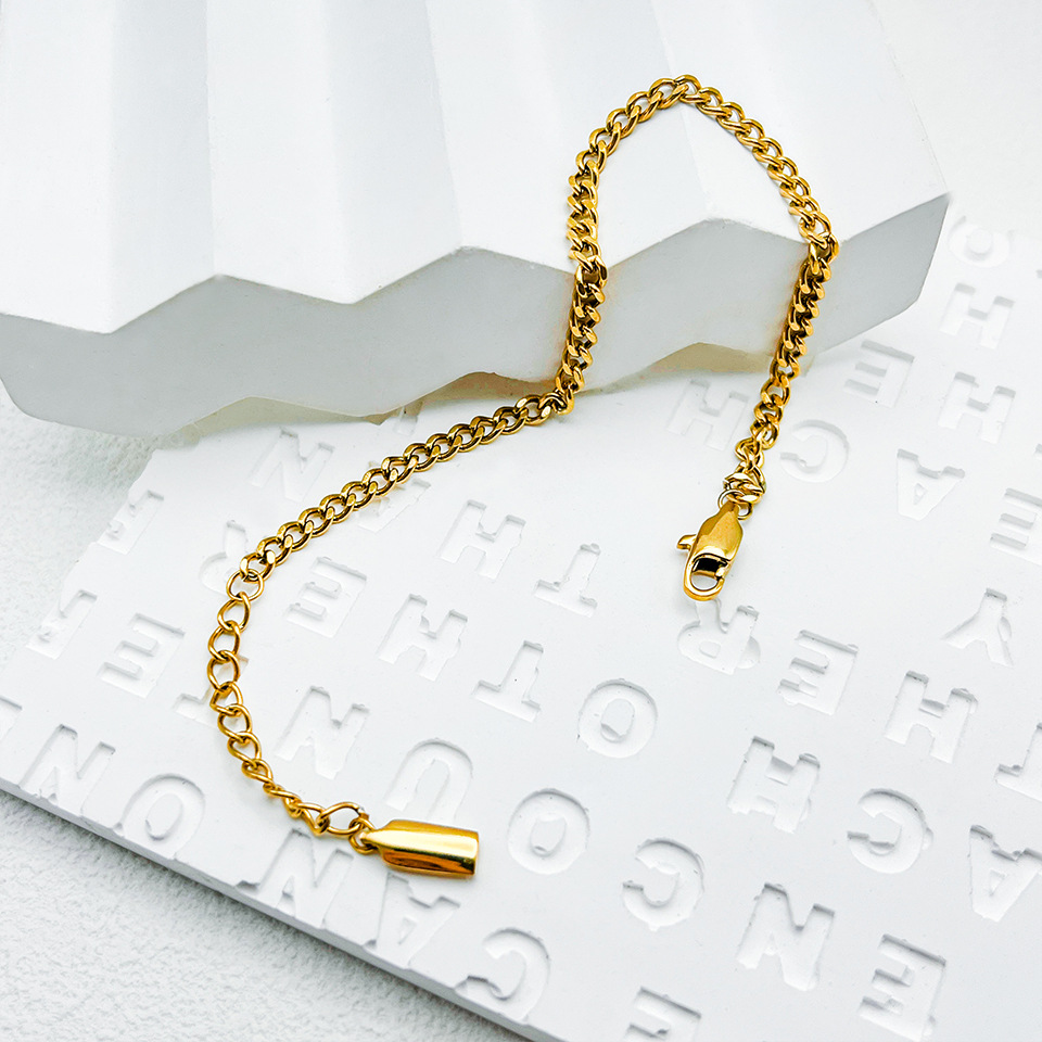 Plating Design 316 Stainless Steel  Solid Color Simple Style Bracelets For Unisex