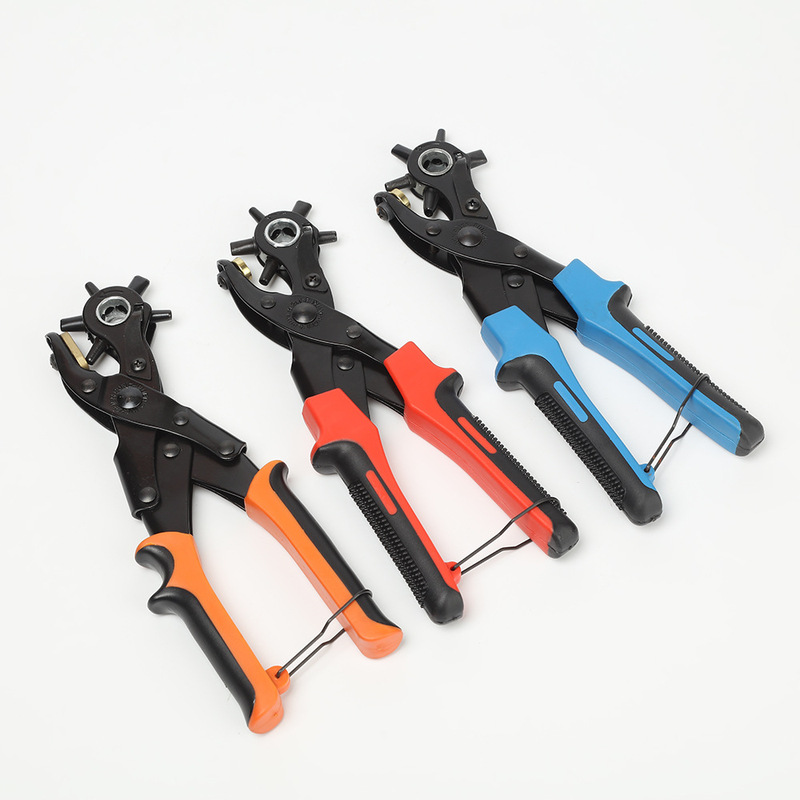 丸型平穴パンチングプライヤー、スプレーブラックダブルロッド、家庭用省力ベルト、革パンチングおよび穴あけ加工品卸売|undefined