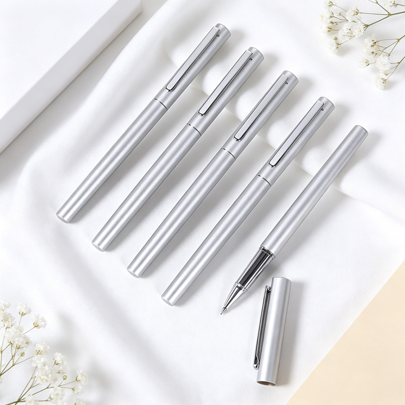 Manufacturer wholesale matte metal signature pens, business office writing ballpoint pens, promotional gifts, and customizable neutral pens