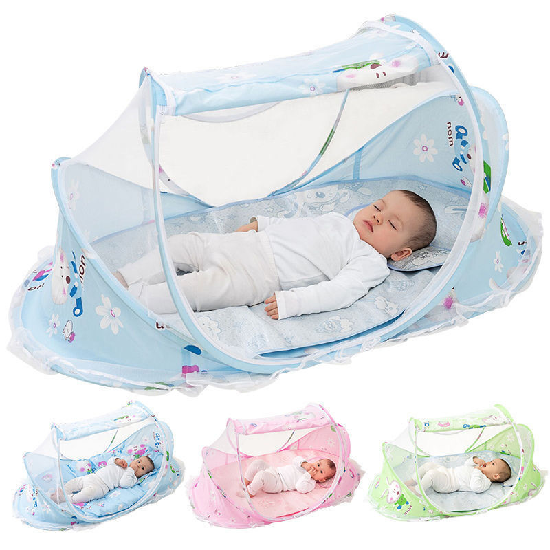 Foldable Baby Mosquito Net Yurt Installation-Free Bottomed Baby Mosquito Net Cover Newborn Crib Mosquito Net