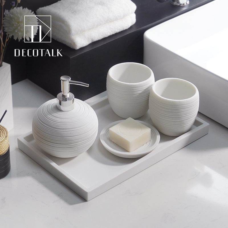 DecoTalk designer model room accessories bathroom decoration modern sandstone bathroom wash four-piece set five-piece set