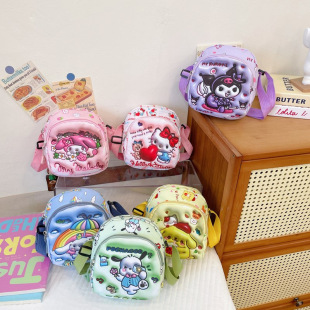 Cute Children's Chest Bag Cartoon Printed Small Satchel Fashionable Large Capacity Kindergarten Bag for Boys and Girls