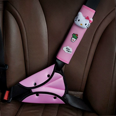 Seat belt shoulder pad — Seasons - cactus-meow-four-seasons-universal