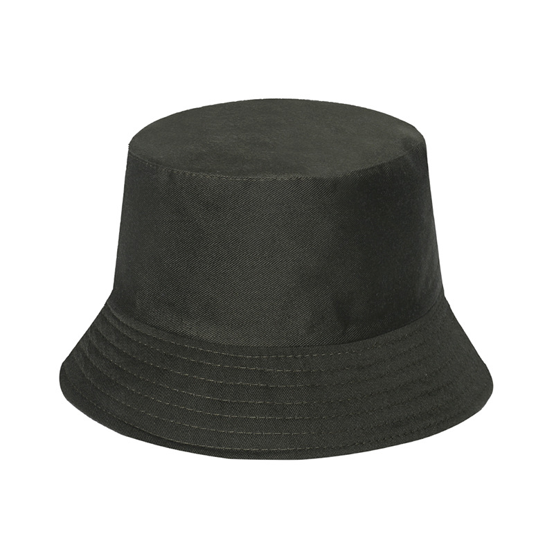 Polyester Material Unisex Simple Style Solid Color Sewing Flat Eaves Bucket Hat