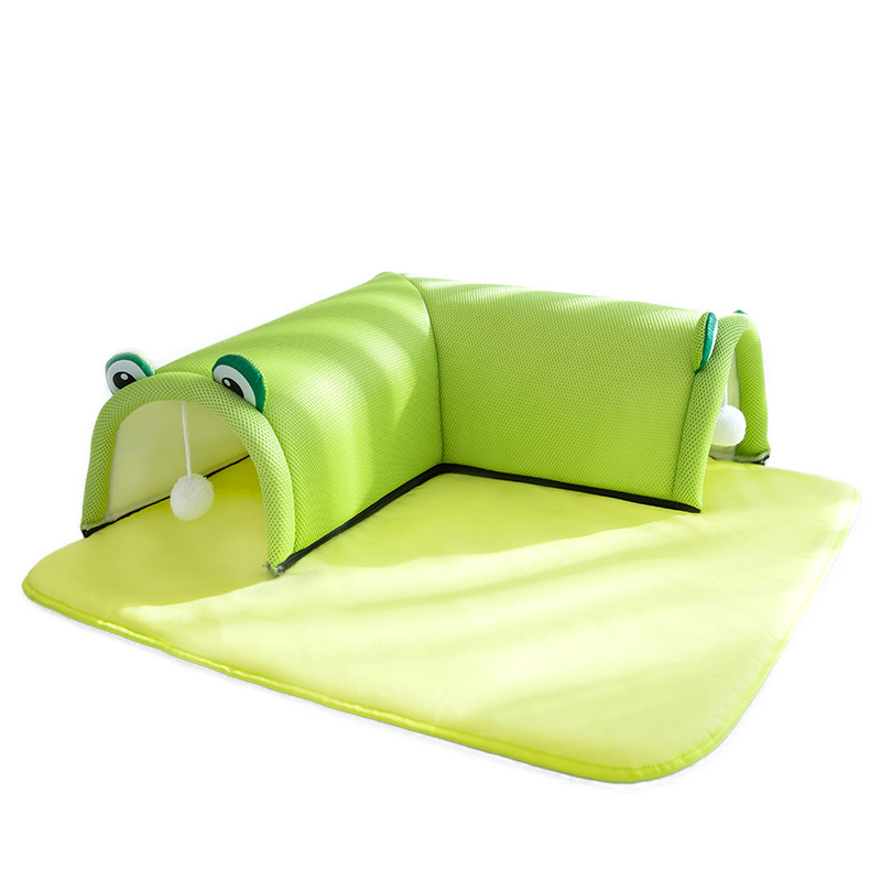 Gato verano ranita lindo túnel de gato alfombra de enfriamiento nido de gato dragón de perforación de tierra juego sueño nido de mascotas al por mayor