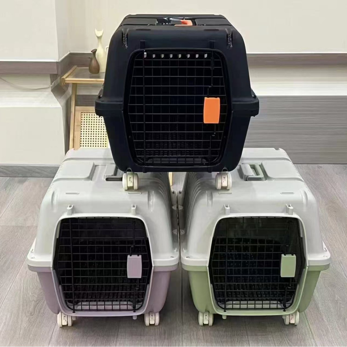 Утолщенная воздушная коробка кошки выходят из портативной автомобильной клетки Cage Cage Dog Cage Маленькая и средняя версия Air China Version