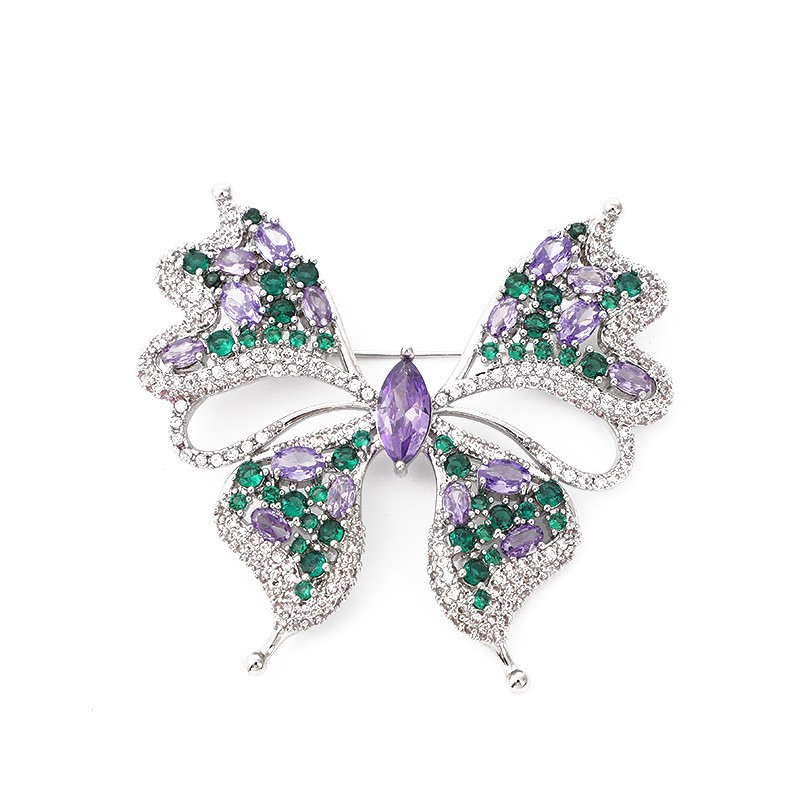 New exquisite high-end butterfly brooch and pendant dual-use high-end elegant insect corsage pin accessories wholesale