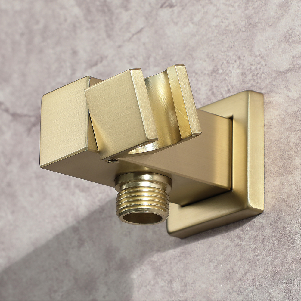 Household handheld showerhead set, brushed gold showerhead, rotatable with water inlet showerhead undefined
