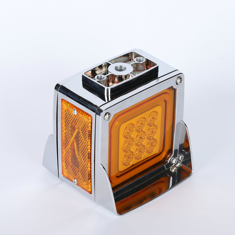 78LED cuadrado con tapa de dos caras (rojo + amarillo) con voltaje de relámpago explosivo 10 - 30V remolque camión luz trasera pesada