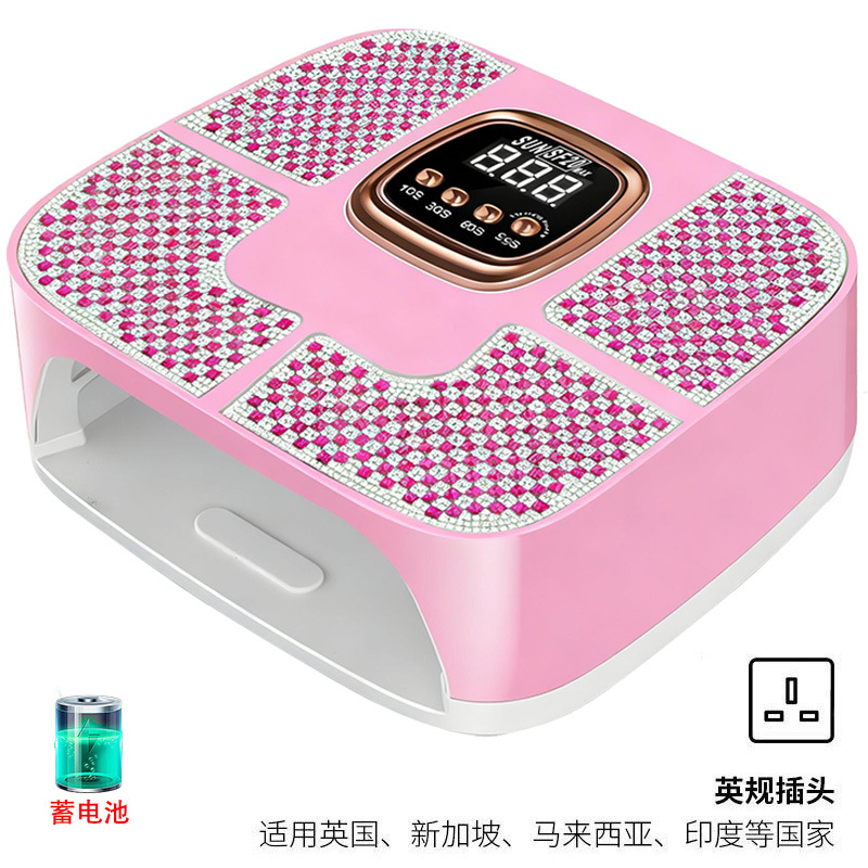160W alta potencia manicure lámpara diámetro de alta calidad manicure luz de terapia de almacenamiento inteligente inducción manicure pegamento lámpara de horneado manicure