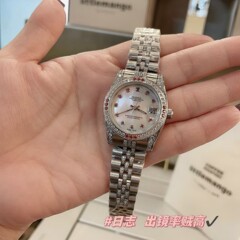 劳家蚝式恒动日志31mm瑞士石英机械女表日志系列带钻女手表速卖通