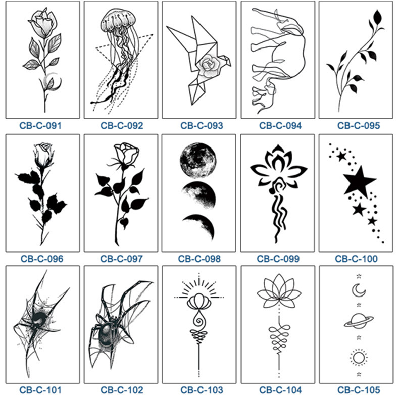 8g Weight tattoo stickers Event & Party Supplies 1 Piece Quantity Weekend, Party Occasion Animal, Flower, Butterfly Pattern Animal Flower Butterfly Tattoos & Body Art 1 Piece 5