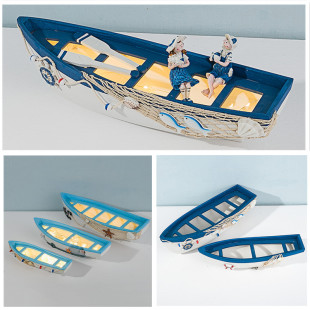 Mediterranean ship storage decoration creative sailing model crafts wooden pirate ship home decoration decoration