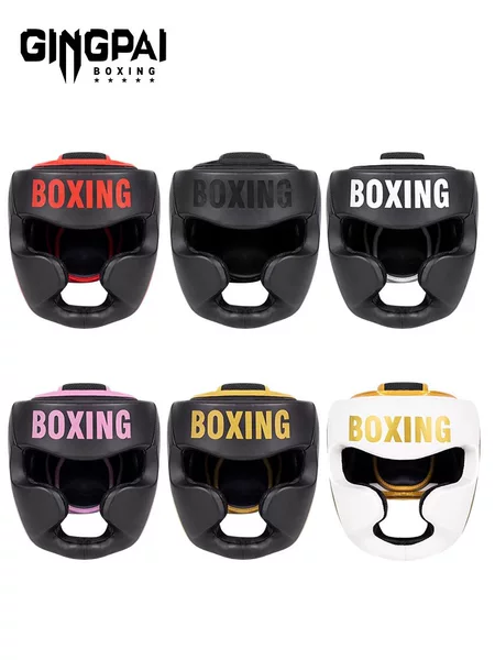 Professional Boxing Helmet Adult Children Sanda Fighting Head Protectors Muay Thai Kickboxing Hat Training Men's and Women's Protectors