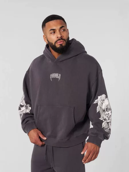 American Style Fashion Brand Men's Hooded Jacket Fitness Running Training Hoodie Autumn and Winter Kanye Same Style Sports Leisure Sweater
