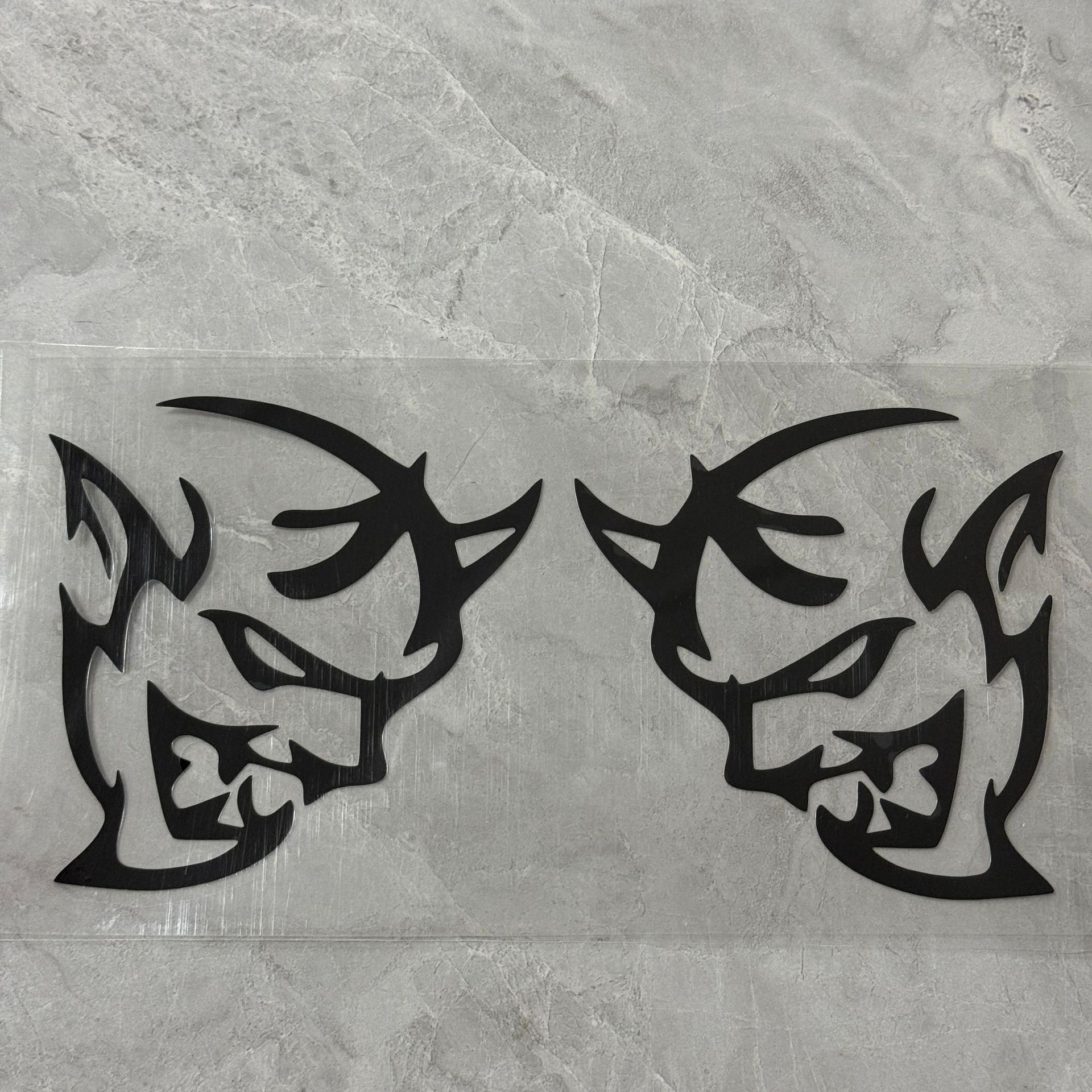 B형 블랙 데빌 헤드 10*10CM 1쌍