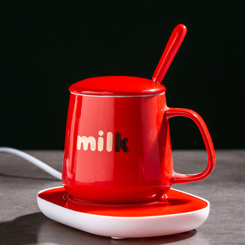 55 grados Taza de temperatura constante Taza de cerámica de aluminio Taza de café Taza de aislamiento de calor Taza de agua plana Taza de agua mayorista