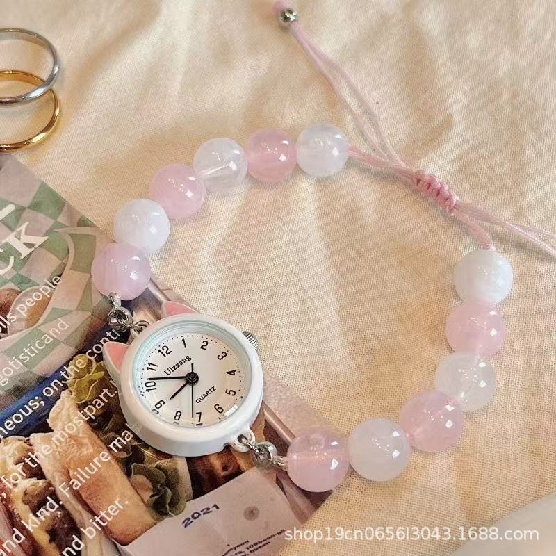 Niche Luxury Woven Rope Watch for Women, Stylish and Exquisite Small Dial, Versatile Beaded Bracelet Watch for Students Niche Luxury Woven Rope Watch for Women, Stylish and Exquisite Small Dial, Versatile Beaded Bracelet Watch for Students