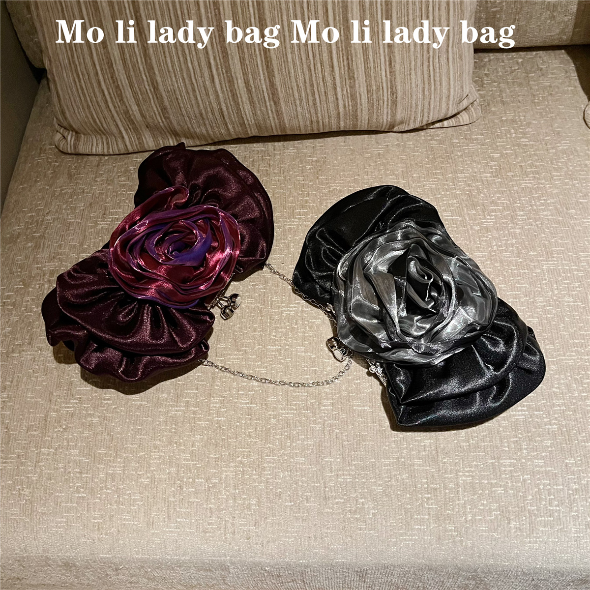 270g Weight Polyester Lining Material Open Closure Type Top Handle Strap Type Evening Bag Bags Type Daily, Street, Shopping Occasion Silk Material Flower Pattern All Seasons Season Women's Gender Elegant, Streetwear Style Square Shape Small Size Red Purple Silver Silk Flower Square Evening Bags 7