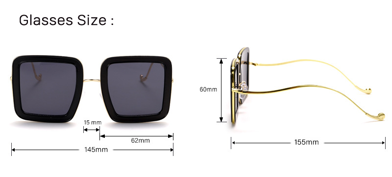 Vintage Style Color Block Square Pc Square Full Frame Women's Sunglasses display picture 4