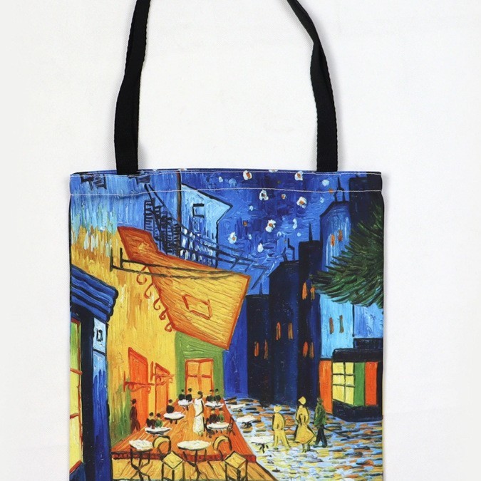 Neuer grenzüberschreitender Bestseller 2025: Van Gogh Ölgemälde – Große, modische Tragetasche aus Canvas für Pendler, ideal zum Umhängen._voghion.com