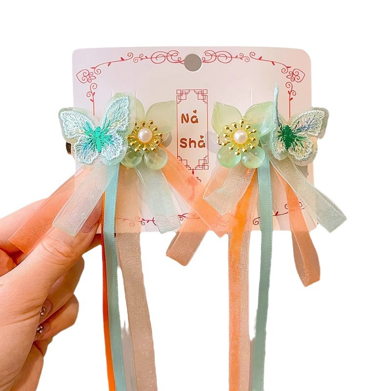 Niños flotantes bordillos brocas de cabello estilo antiguo estilo Han vestido