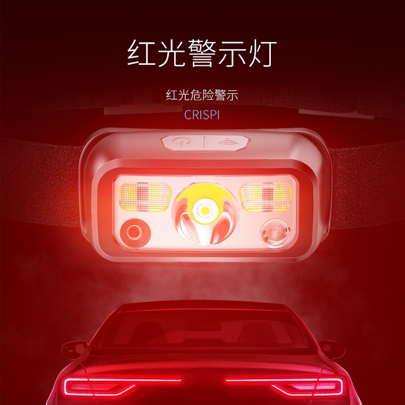跨境新款感应头灯长续航LED夜钓强光便携超亮远射工作钓鱼头戴式|undefined