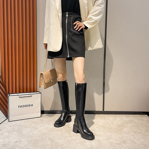  new long boots for women, knight boots for small people, thick soles, increased height, but not above the knee, women's mid-calf boots, small size women's boots
