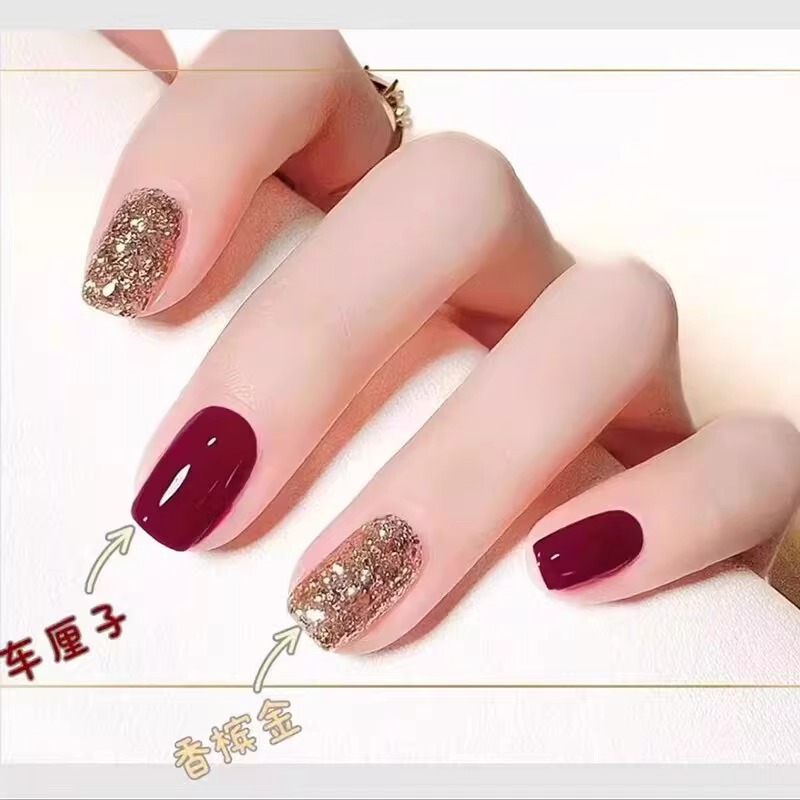 New nine-color nail polish gel, nude color series, new trendy set of nail polish, complete nail polish set