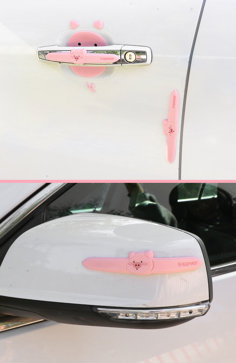 Cute Car Door Handle Anti-Scratch Stickers Cartoon Protective Film