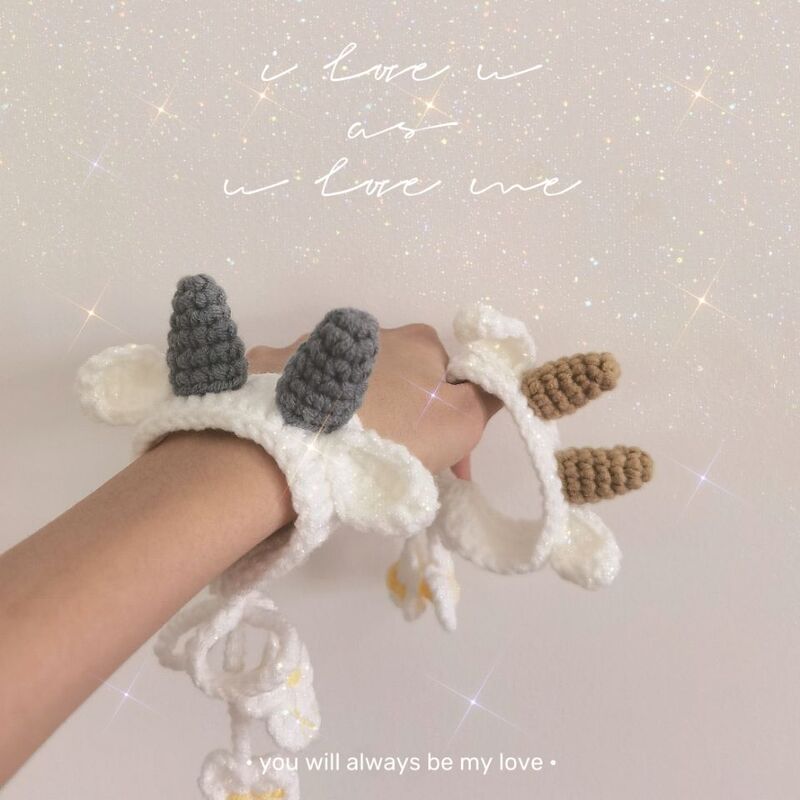 Lamb bracelet handmade crochet woven homemade couple girlfriends cute gift woven wool bracelet bracelet