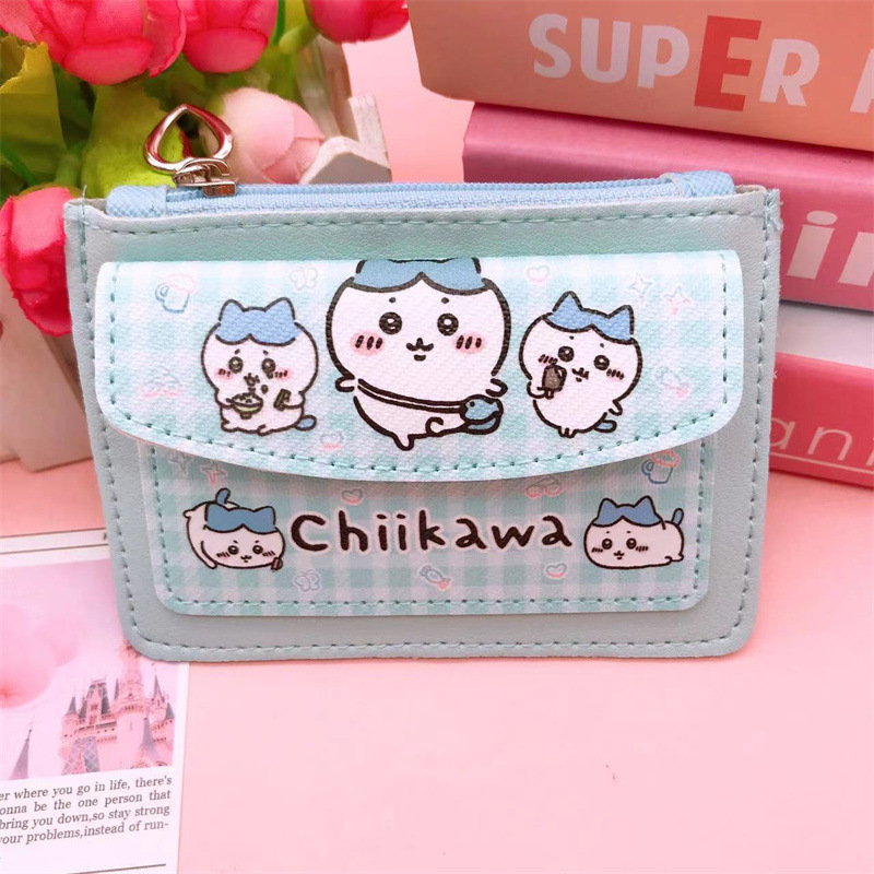 新しい漫画小銭入れカードホルダーかわいい Jiyikawa Usachi Xiaoba マルチカードスロットポータブルカードホルダールーズウォレット|undefined