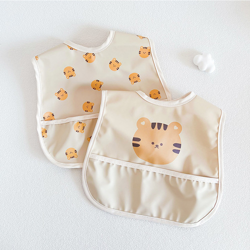 ins Korean version of baby rice bag, children's waterproof bib, leak-proof, wash-free infant saliva napkin, newborn rice bag