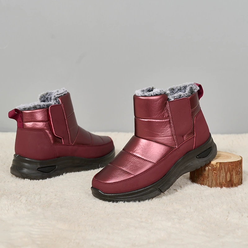 Winter keep warm fleece boots with down, shoes for leisure for mother