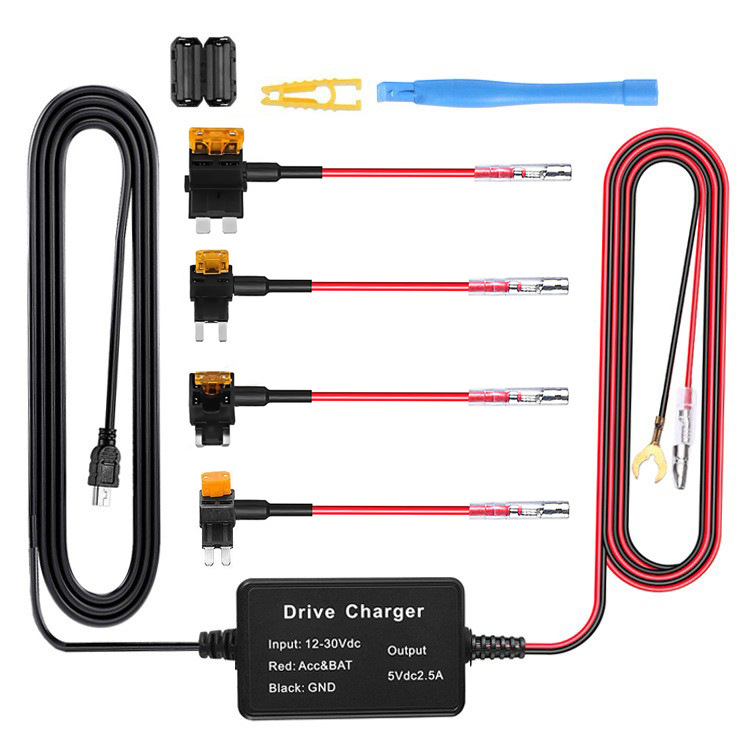 直販車載降圧ケーブル 12V24V→5V ドライブレコーダー 駐車監視用降圧ケーブル 車載電源ケーブル|undefined
