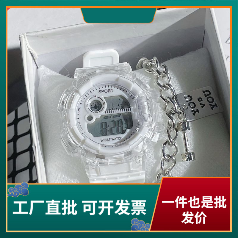 Unicorn Watch Women's Student Party High School High School Glacier White Girl ins High Color Value Sports Electronic Watch