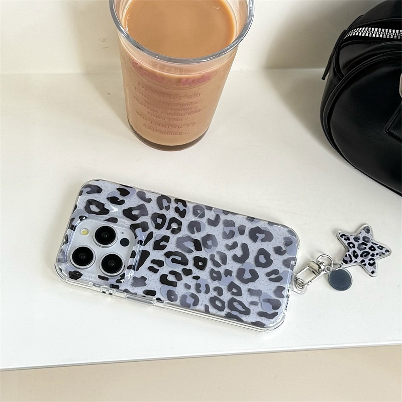 简约双层渐变豹纹iPhone14/13适用苹果16/15PROMAX手机壳防摔全包|undefined